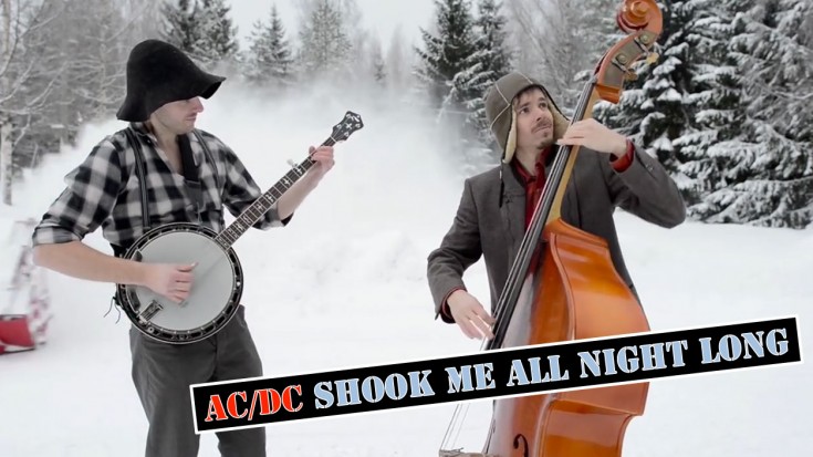 AMAZING “You Shook Me All Night Long” Bluegrass Style | Society Of Rock Videos