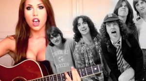 Wow! Jess Greenberg is more than a pretty face, and she proves it with this awesome “Highway to hell” cover