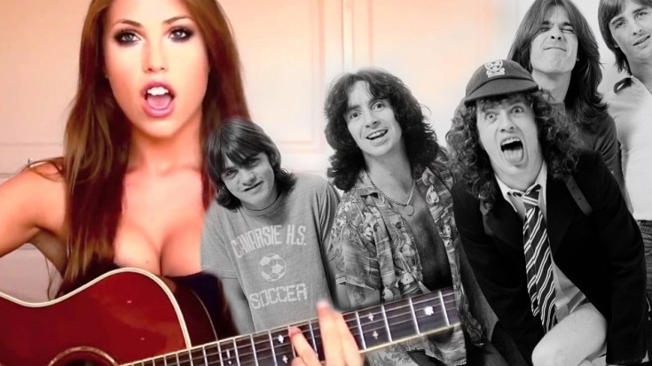 Wow! Jess Greenberg is more than a pretty face, and she proves it with this awesome “Highway to hell” cover | Society Of Rock Videos