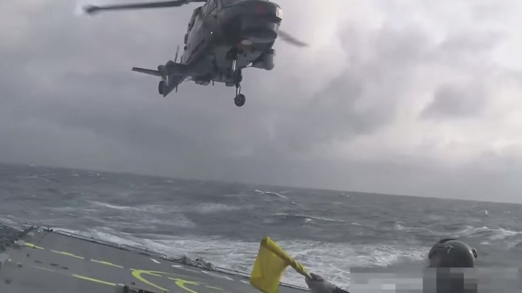 Crazy Helicopter Landing On Ship During Raging Sea | Society Of Rock Videos
