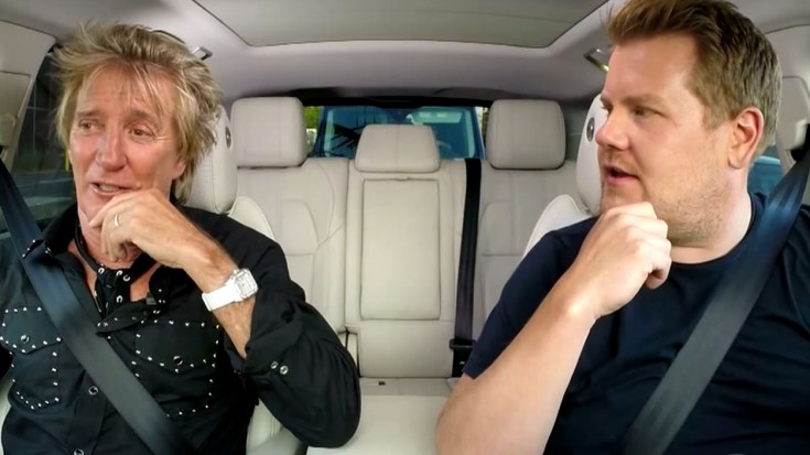 When Rod Stewart And James Corden Get In A Car, This Is What Happens | Society Of Rock Videos