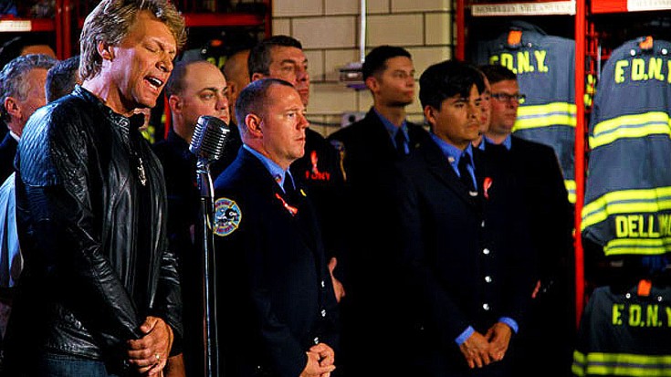 Jon Bon Jovi Honors New York Firefighters With A Soaring Take On “America The Beautiful” | Society Of Rock Videos