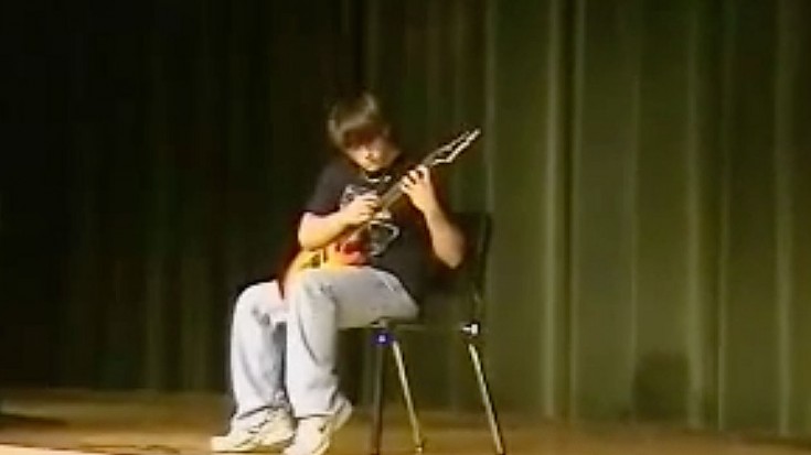 This 8th Grader Absolutely Annihilates Van Halen’s “Eruption” Solo At Talent Show | Society Of Rock Videos