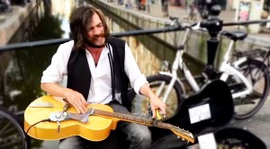 Blues Slide Guitar Street Musician Mesmerizes Crowd