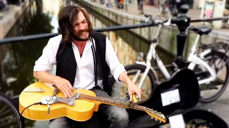 Blues Slide Guitar Street Musician Mesmerizes Crowd | Society Of Rock Videos