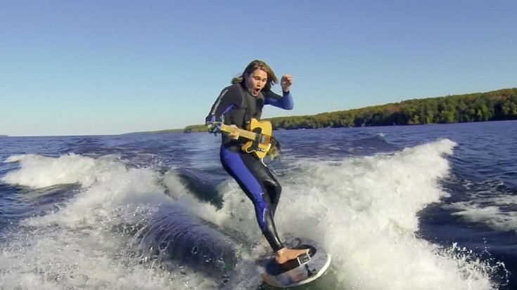 He Jumps On His Surf Board With A Guitar, The Result Is Unbelievable | Society Of Rock Videos