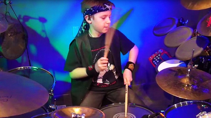 Caught On Camera: 9-Year-Old Drummer Jams KISS Classic “War Machine,” And It Rocks | Society Of Rock Videos