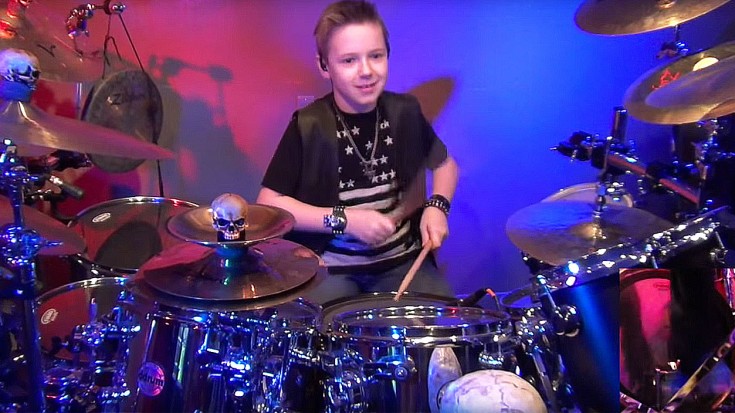 9-Year-Old Drum Sensation Channels Tommy Lee For Killer Mötley Crüe Cover | Society Of Rock Videos
