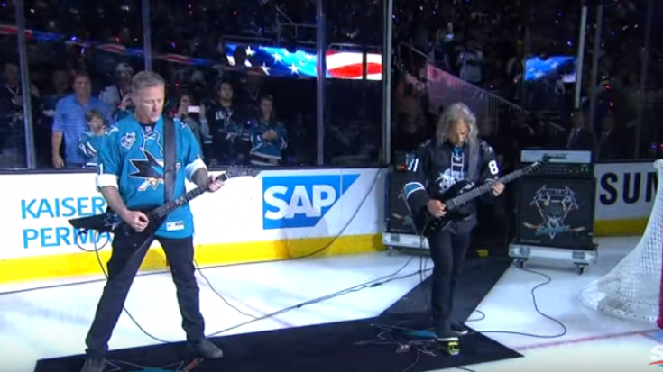 James Hetfield And Lars Ulrich Perform National Anthem Before Stanley Cup Finals | Society Of Rock Videos