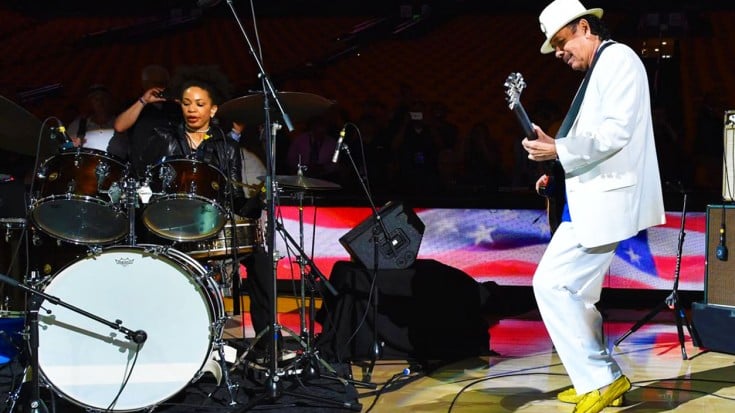 Carlos Santana Takes A Page From Jimi Hendrix With Unique Spin On “The Star Spangled Banner” | Society Of Rock Videos