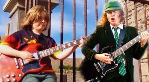 9-Year Old Geai Thompson Creates Epic Music Video Of Him Shredding AC/DC’s “Night Prowler”!