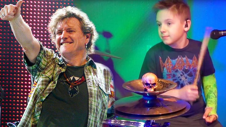 9-Year Old Pays Tribute To Rick Allen By Covering Def Leppard’s “Animal” One Handed! | Society Of Rock Videos