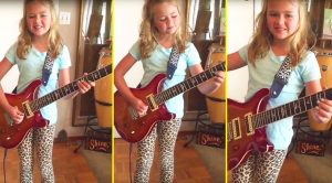 Parents Hand 10-Year Old Daughter Guitar—She Then Crushes This AC/DC Classic!