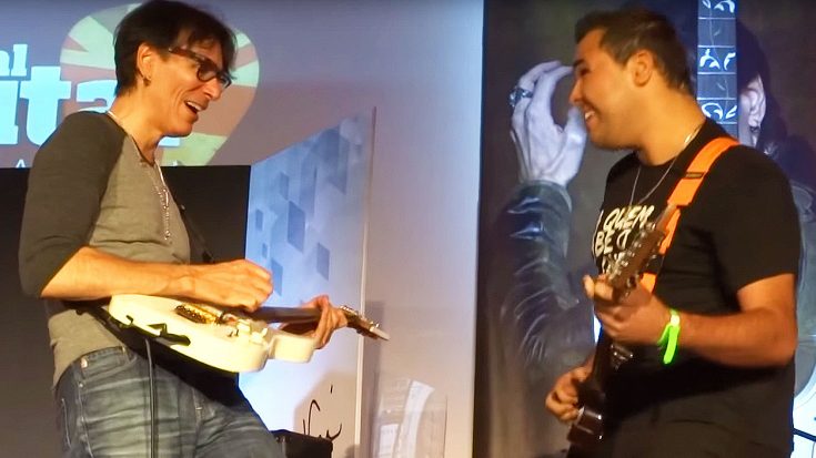 Steve Vai Calls Fan Up On Stage—Incredible Shred-Off Ensues | Society Of Rock Videos