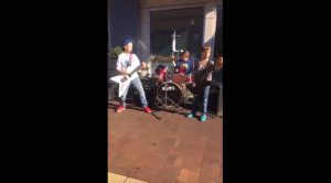 Three Young Boys Play Metallica In Front Of Mall – Shoppers Quickly Stop And Film