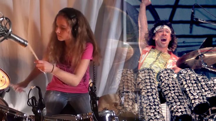 14-Year-Old Channels Her Inner Van Halen When She Crushes ‘Jump’ On Drums! | Society Of Rock Videos