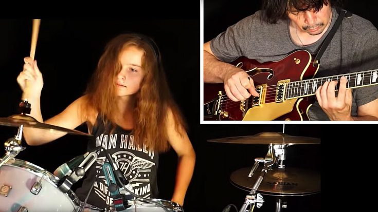 Surf’s Up! Teen Drumming Sensation Joins Her Dad For Rockin’ Cover Of The Surfaris’ “Wipe Out” | Society Of Rock Videos