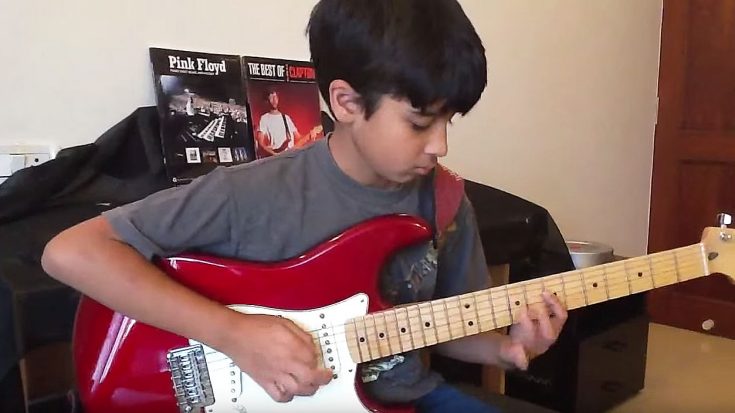 11-Year-Old Starts Playing “Comfortably Numb” On Guitar And His Parents Immediately Start Filming | Society Of Rock Videos