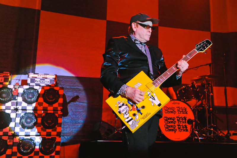 Rick Nielsen performs with Cheap Trick at Emo's on May 16, 2014 in Austin, Texas.