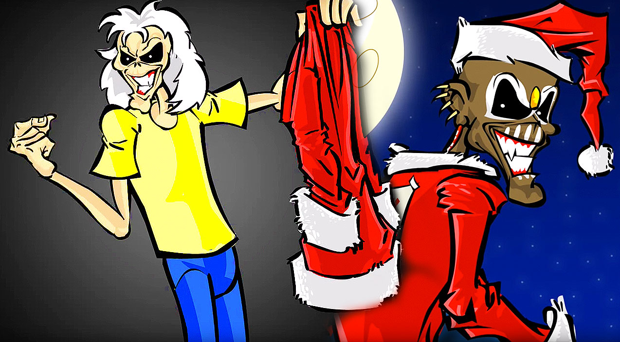 Rock Out With This Amazing Iron Maiden Christmas-Themed Cartoon Starring  Band's “Eddie” Character! - Society Of Rock