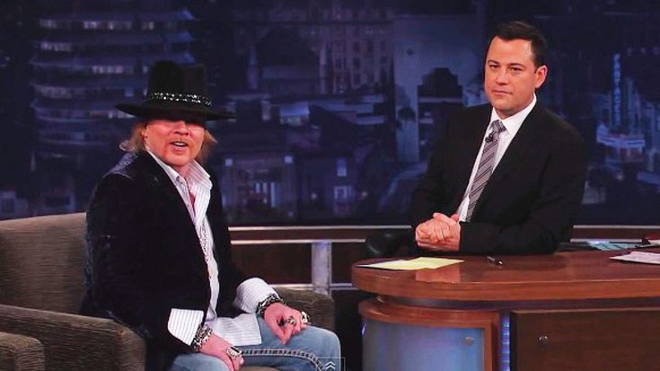 Things Get Awkward When Jimmy Kimmel Keeps Going After Axl Rose In This Interview… | Society Of Rock Videos