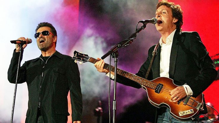 George Michael Surprises Everyone By Joining Paul McCartney On Stage For ‘Drive My Car’ Live! | Society Of Rock Videos