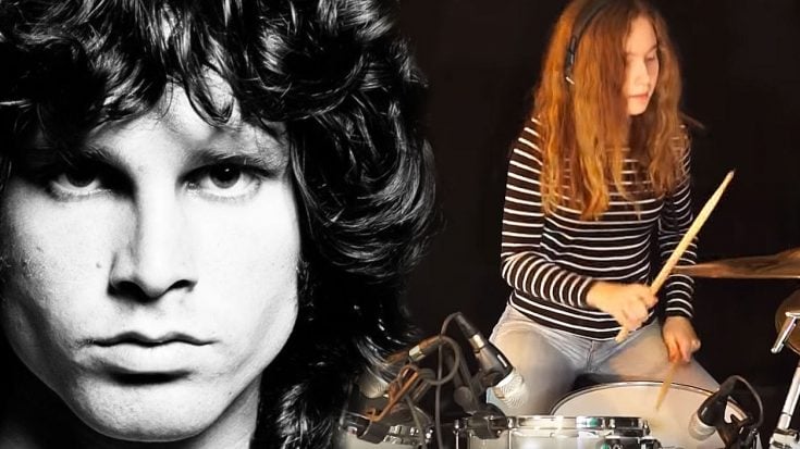 Teenage Girl Pays Ultimate Tribute To The Doors With Crazy Good Drum Cover Of ‘Light My Fire’! | Society Of Rock Videos