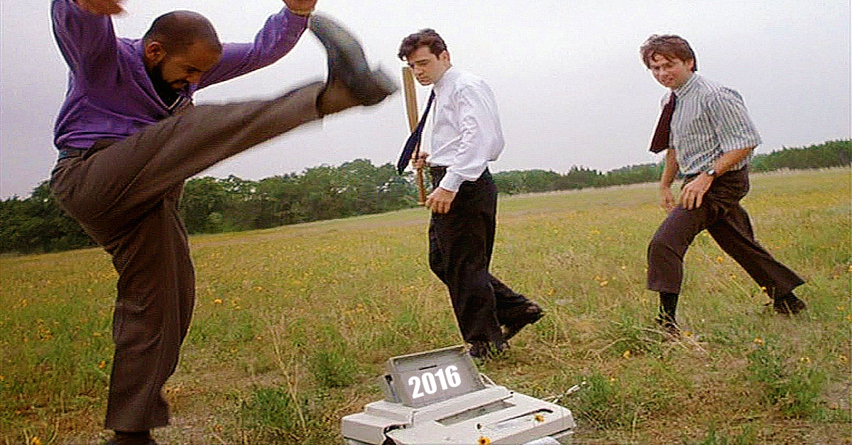 Remember The Printer Scene From 'Office Space'? Yeah – Feel About 2016