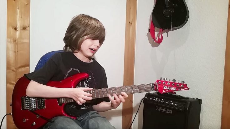 12-Year-Old Boy Nails “Eruption” Solo To Perfection – You Have To See It To Believe It | Society Of Rock Videos