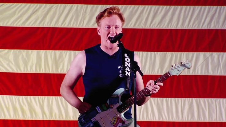 Conan O’Brien’s Live Version Of This Classic Rock Hit Has This Crowd In Tears From Laughing! | Society Of Rock Videos