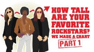 How Tall Are Some Famous Rockstars? We Made A Chart So You Can See
