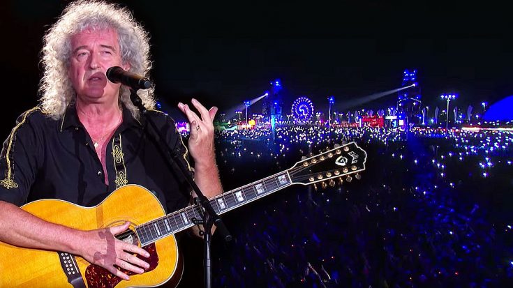 Brian May Didn’t Even Have To Sing His Song – 80,000 People Were Already Doing It For Him | Society Of Rock Videos