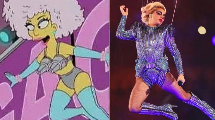 5 Years Ago: The Simpsons Predict Lady Gaga’s High Flying Halftime Show With Eerie Precision | Society Of Rock Videos