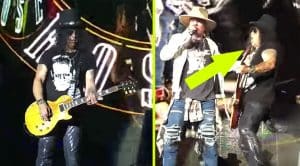 Caught On Camera: Slash And Axl Rose Share A “Startling” Moment On Stage!
