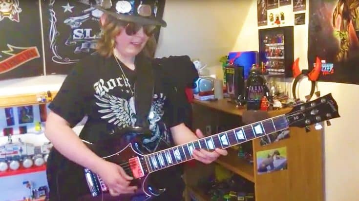 10 Year Old Dresses Up Like Slash, And Shreds Face-Melting Guitar Solo That Will Leave You In Awe! | Society Of Rock Videos