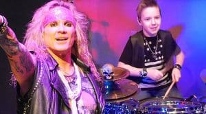 10 Year Old Joins Steel Panther On Stage For Fiery, Rockin’ Cover Of Van Halen’s ‘Hot For Teacher’!