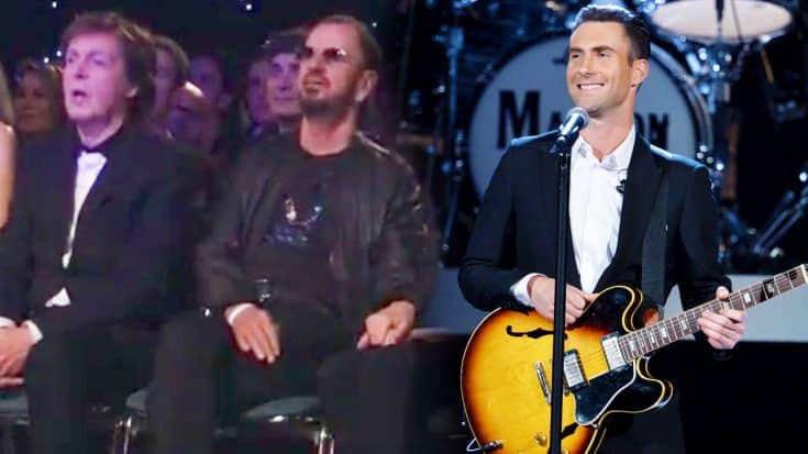 Maroon 5 Perform ‘Ticket To Ride’ In Front Of Paul And Ringo, And They Can’t Help But Sing Along! | Society Of Rock Videos