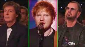 Paul McCartney & Ringo Starr Nearly Tear Up As Ed Sheeran Flawlessly Covers “In My Life”