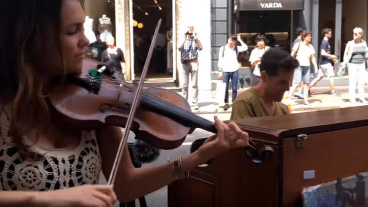 Spontaneous Piano and Violin Duet Stops People In Their Tracks And Will Blow You Away | Society Of Rock Videos