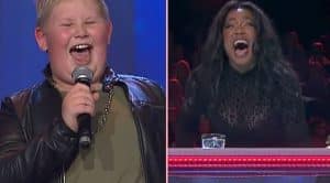 12-Year-Old Boy Goes To Cover This KISS Classic. When He Opens His Mouth, This Judge Loses It Completely