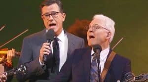 Steve Martin & Stephen Colbert Hit The Stage For Amazing Folk Duet That’s Just Too Fun For Words!
