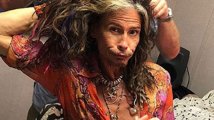 This Photo Of Steven Tyler Getting Dolled Up Backstage Is Raising Some Pretty Hilarious Questions | Society Of Rock Videos