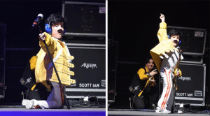 Little Freddie Mercury Hypes Up Crowd At Wembley – Too Cute!