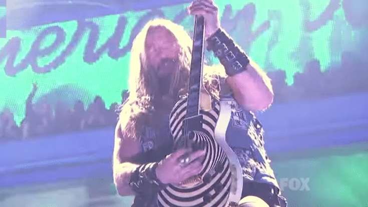 Zakk Wylde performing on stage.