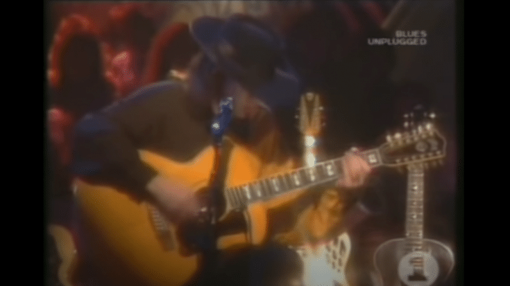 Watch Stevie Ray Vaughan Play Acoustic For MTV Unplugged Back In 1990 | Society Of Rock Videos