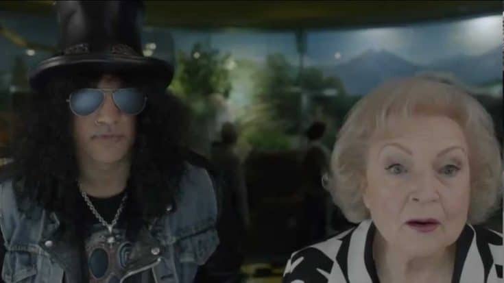 Remember That Time Slash Appeared With Betty White In L.A. Zoo Commercial | Society Of Rock Videos