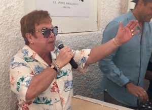 Elton John Teases Britney Spears Duet Outside A Restaurant In France