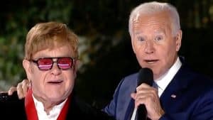 Elton John Moved To Tears After Receiving Surprise Medal From President Biden