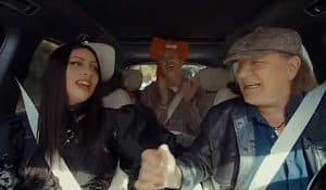 Brian Johnson Joined By Lady Gaga For “Highway To Hell” Karaoke Ride