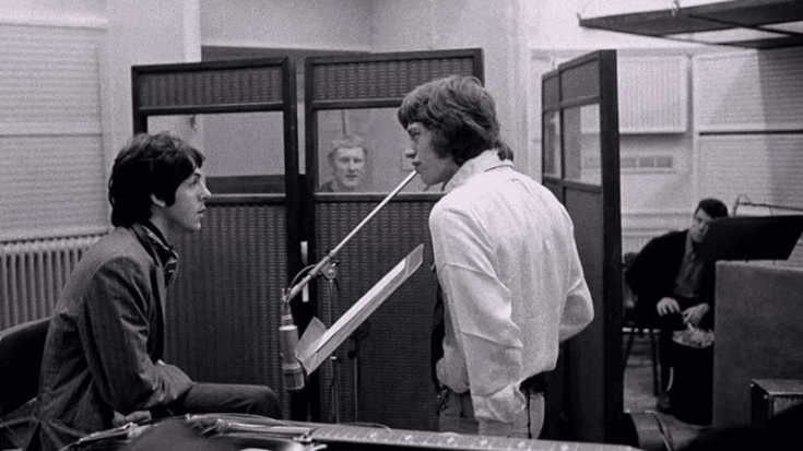 Paul McCartney with Mick Jagger